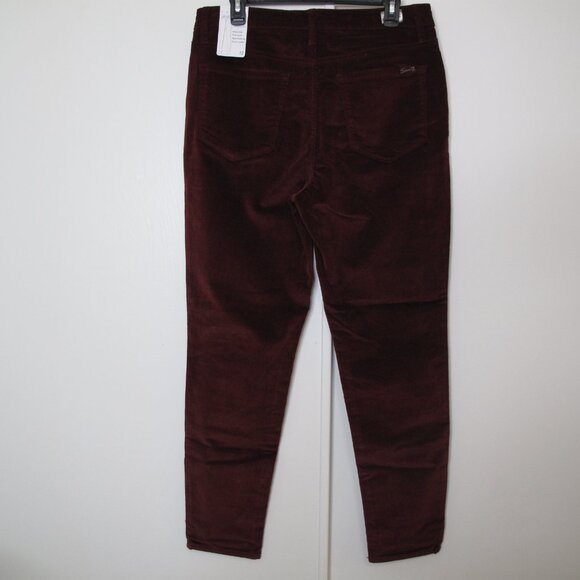 SEVEN7 Dark Red Corduroy Skinny Jeans NWT - Picture 5 of 12